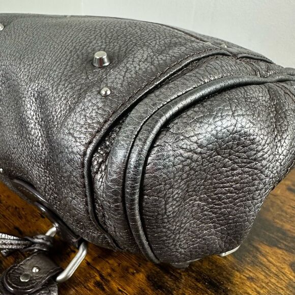 Chloe Paddington Vintage Bag Satchel Silver Black Gunmetal With Purple Tint Rare - Picture 12 of 16